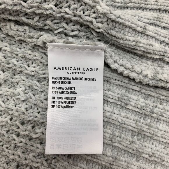 American Eagle Cardigan Womens XS Extra Small Gray Knit Long Sleeve Open Front - Picture 8 of 12
